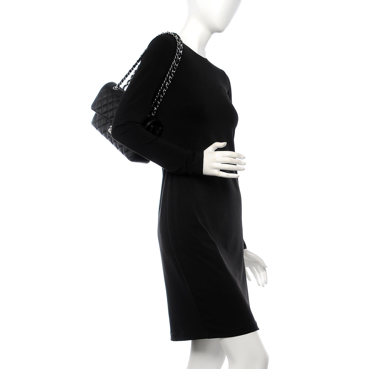 Chanel Caviar Quilted Medium Double Flap Black 2 of 9