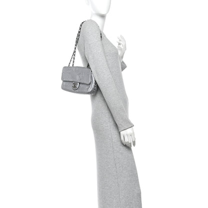 Chanel Metallic Lambskin Symbols Medium Single Flap Silver 2 of 11