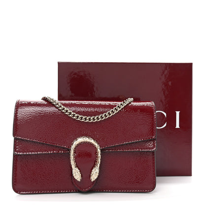 Gucci Crinkled Patent Mini Dionysus Shoulder Bag Rosso Ancora Red 10 of 10