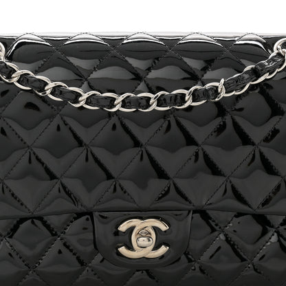 Chanel Patent Quilted Medium Double Flap Black 7 of 9