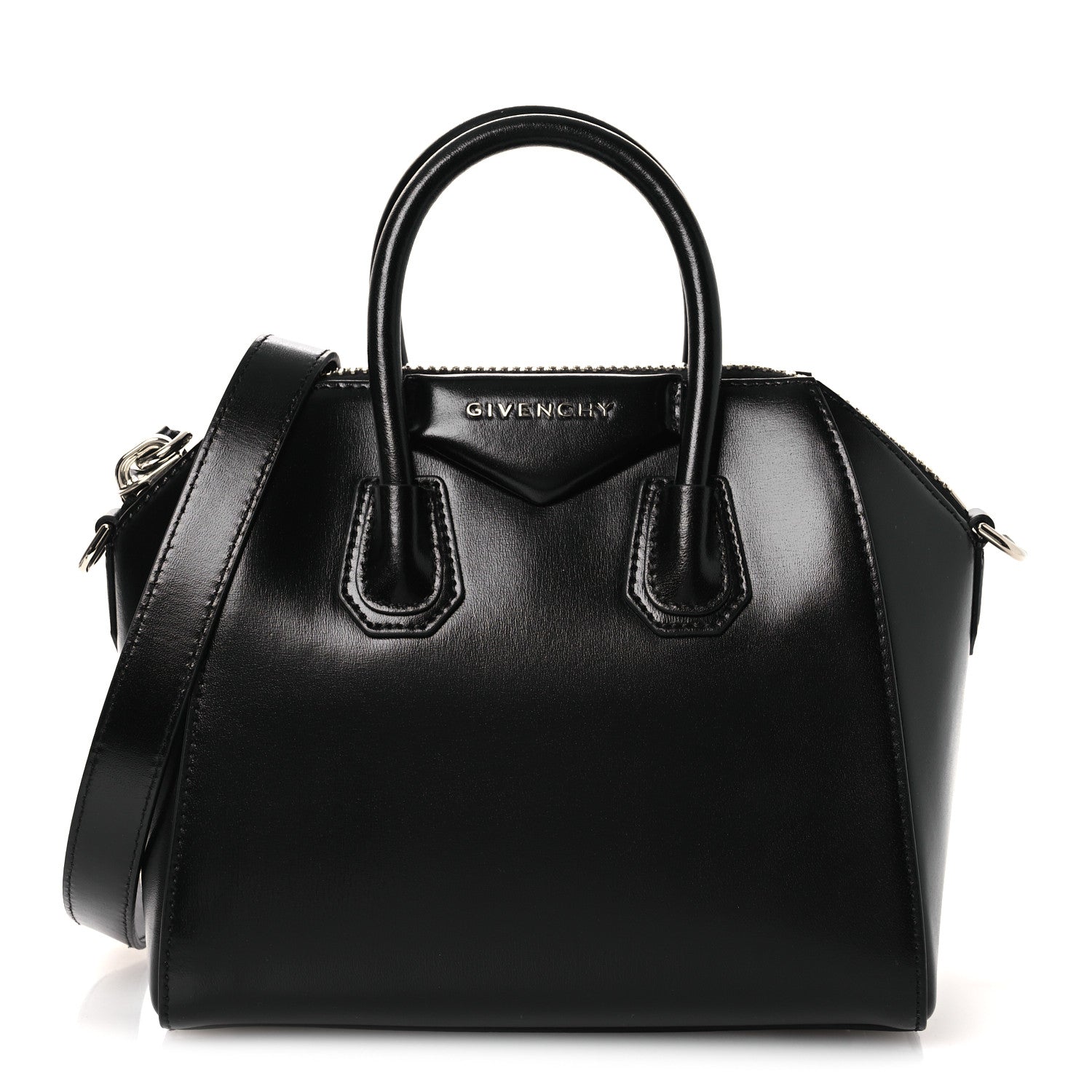 Givenchy Shiny Lord Calfskin Mini Antigona Black 1 of 10