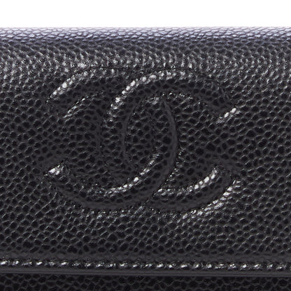 Chanel Caviar Timeless CC Large Gusset Flap Wallet Black 5 of 9