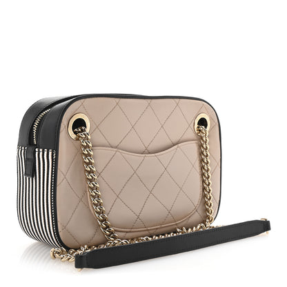 Chanel Calfskin Stitched Button Up Camera Case Pink Black 3 of 10