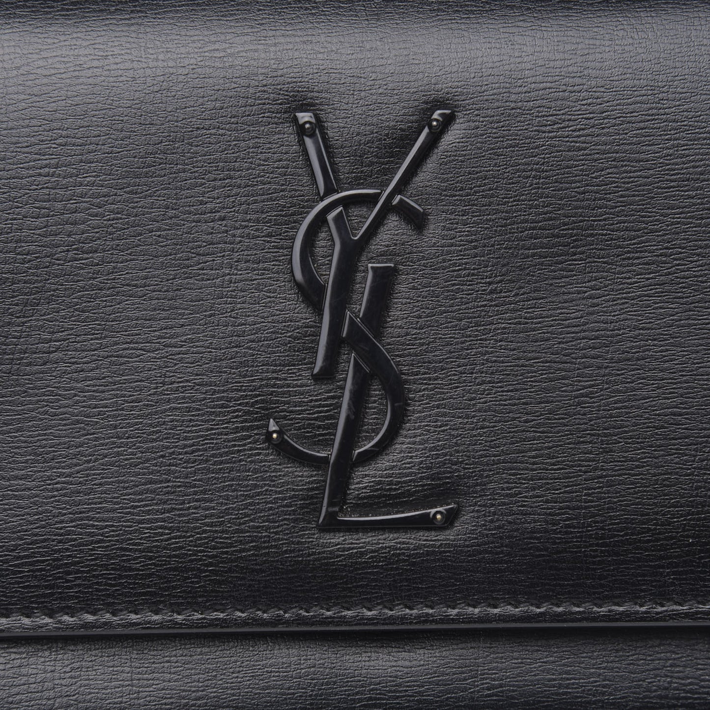Calfskin Monogram Sunset Chain Wallet Black