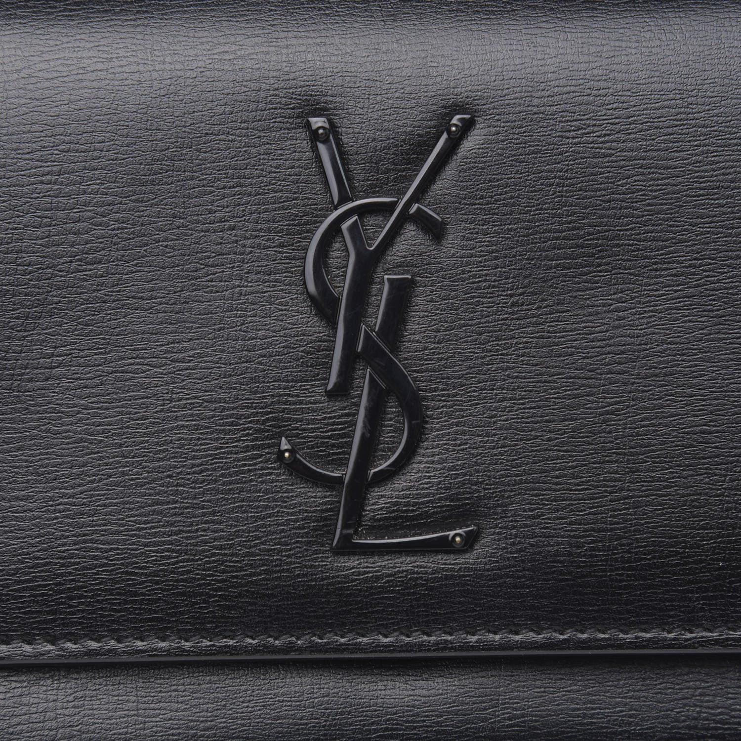 Saint Laurent Calfskin Monogram Sunset Chain Wallet Black 10 of 11