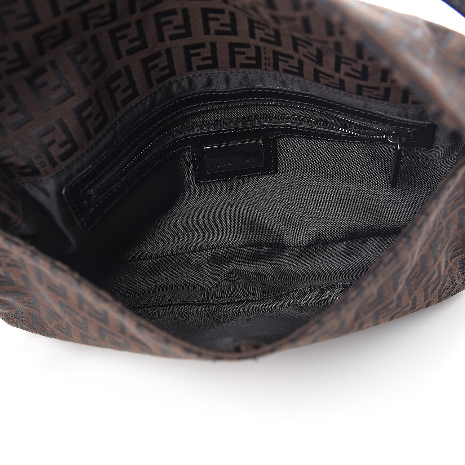 Fendi Zucchino Vitello Baguette Black Moro 5 of 10