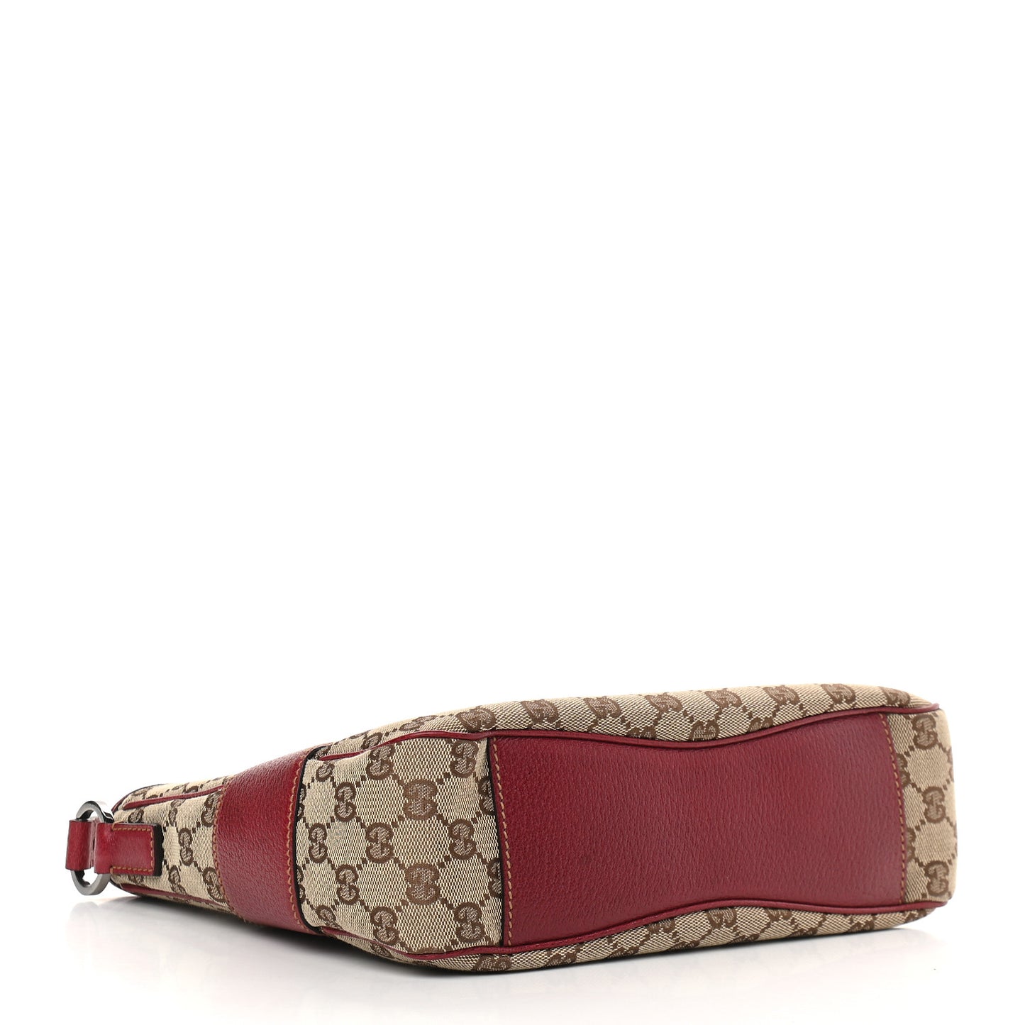 Monogram Calfskin Shoulder Bag Hobo Red