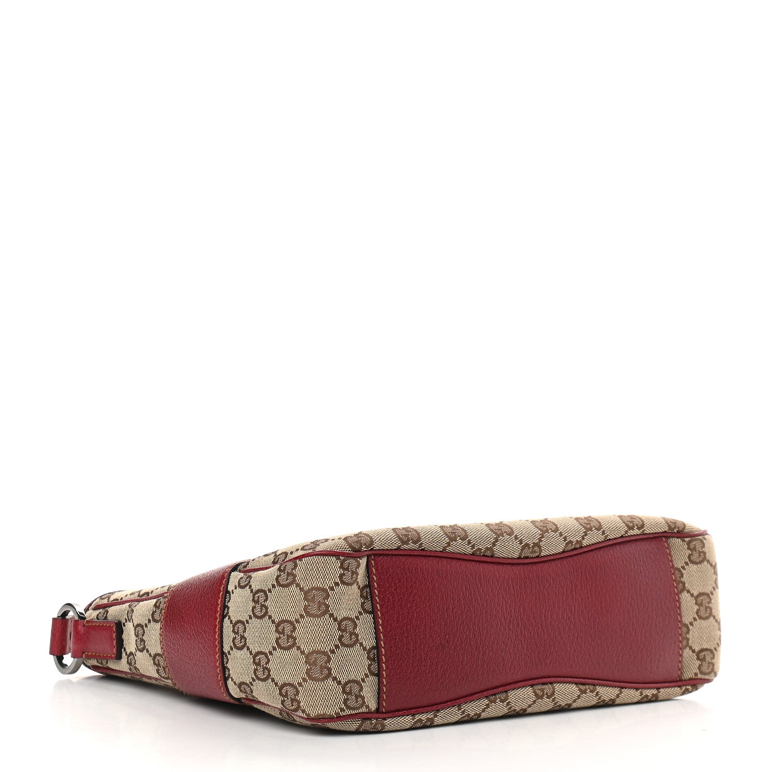 Gucci Monogram Calfskin Shoulder Bag Hobo Red 4 of 9