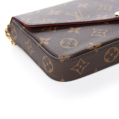 Louis Vuitton Monogram Pochette Felicie Chain Wallet Fuchsia 8 of 11