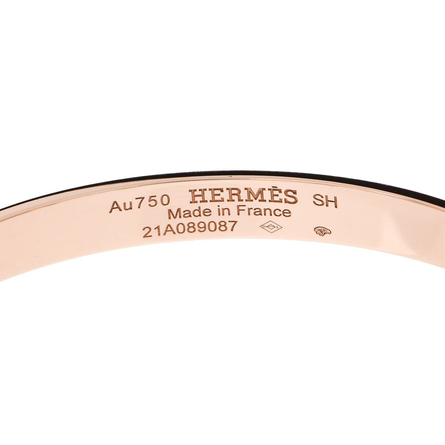 Hermes 18K Rose Gold PM Collier De Chien Bracelet SH 3 of 4