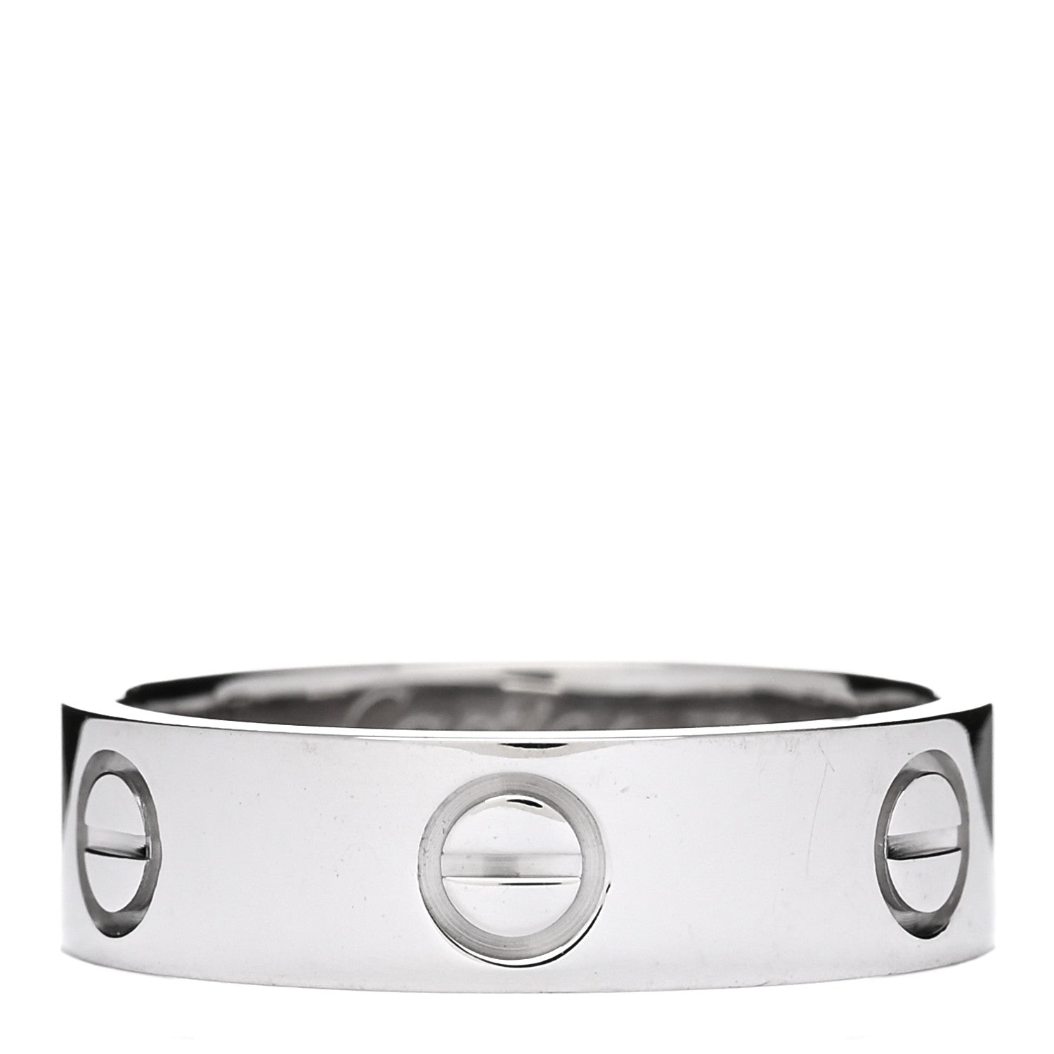 Cartier 18K White Gold 5.5mm LOVE Ring 55 7.25 1 of 4
