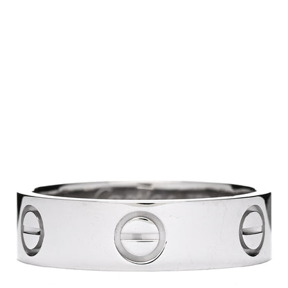 Cartier 18K White Gold 5.5mm LOVE Ring 55 7.25 1 of 4