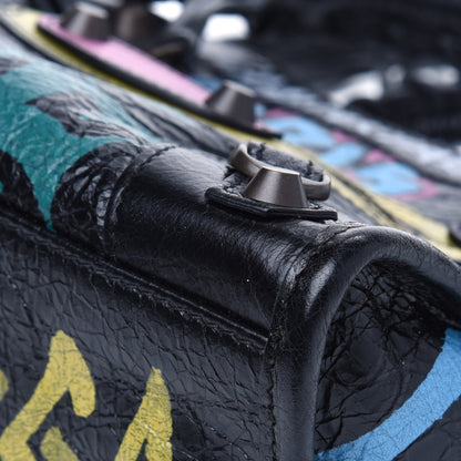 Balenciaga Agneau Arena Graffiti All Over Classic Hardware Mini City Black Multicolor 8 of 10