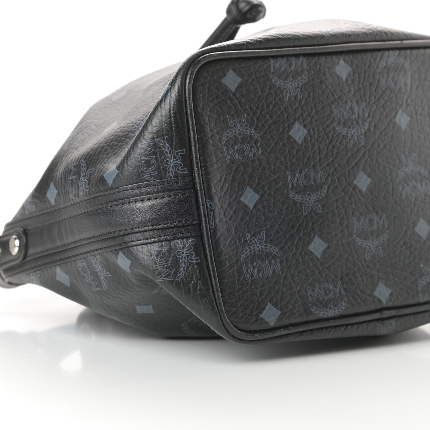 MCM Visetos Essential Drawstring Bucket Bag Black 12 of 14