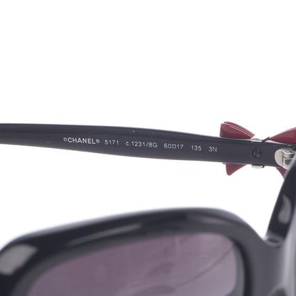 Chanel Acetate CC Bow Sunglasses 5171 Black Red 5 of 7