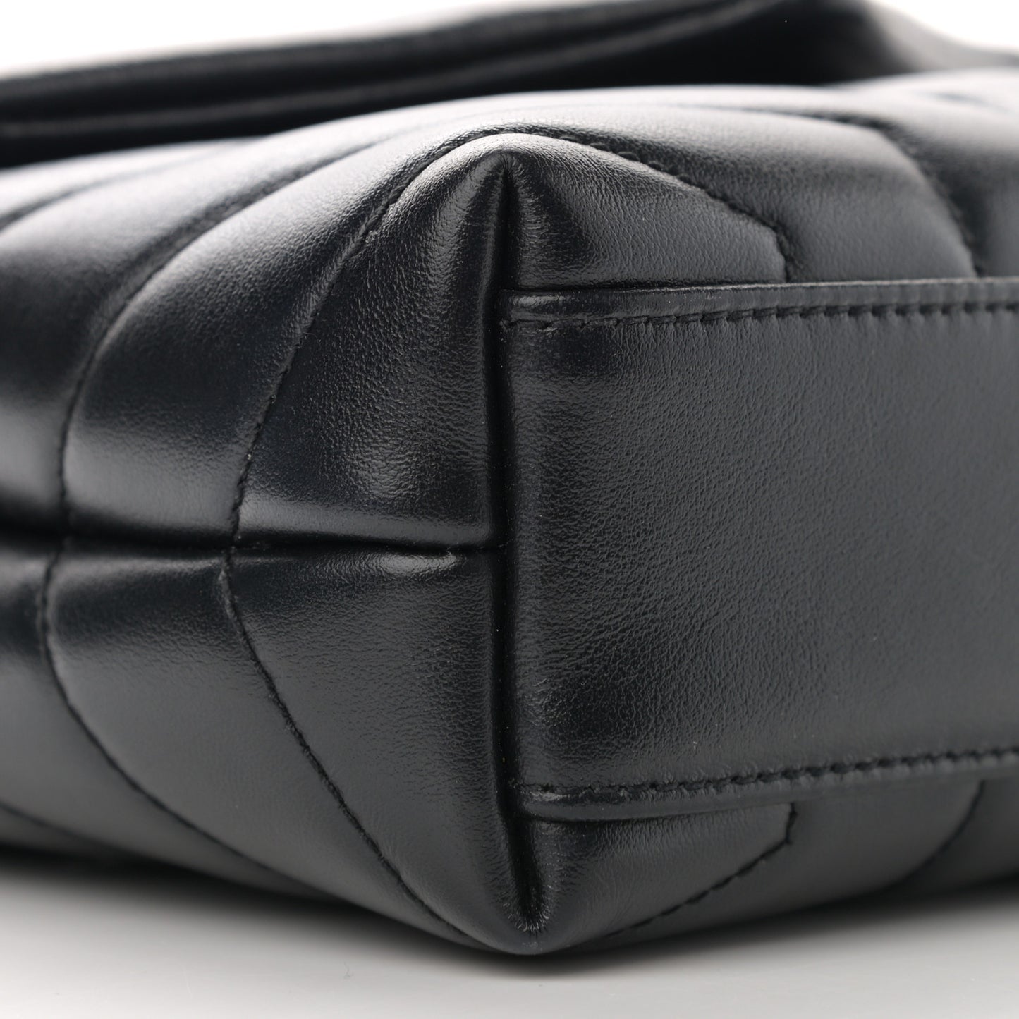 Calfskin Y Quilted Monogram Toy Loulou Crossbody Bag Black
