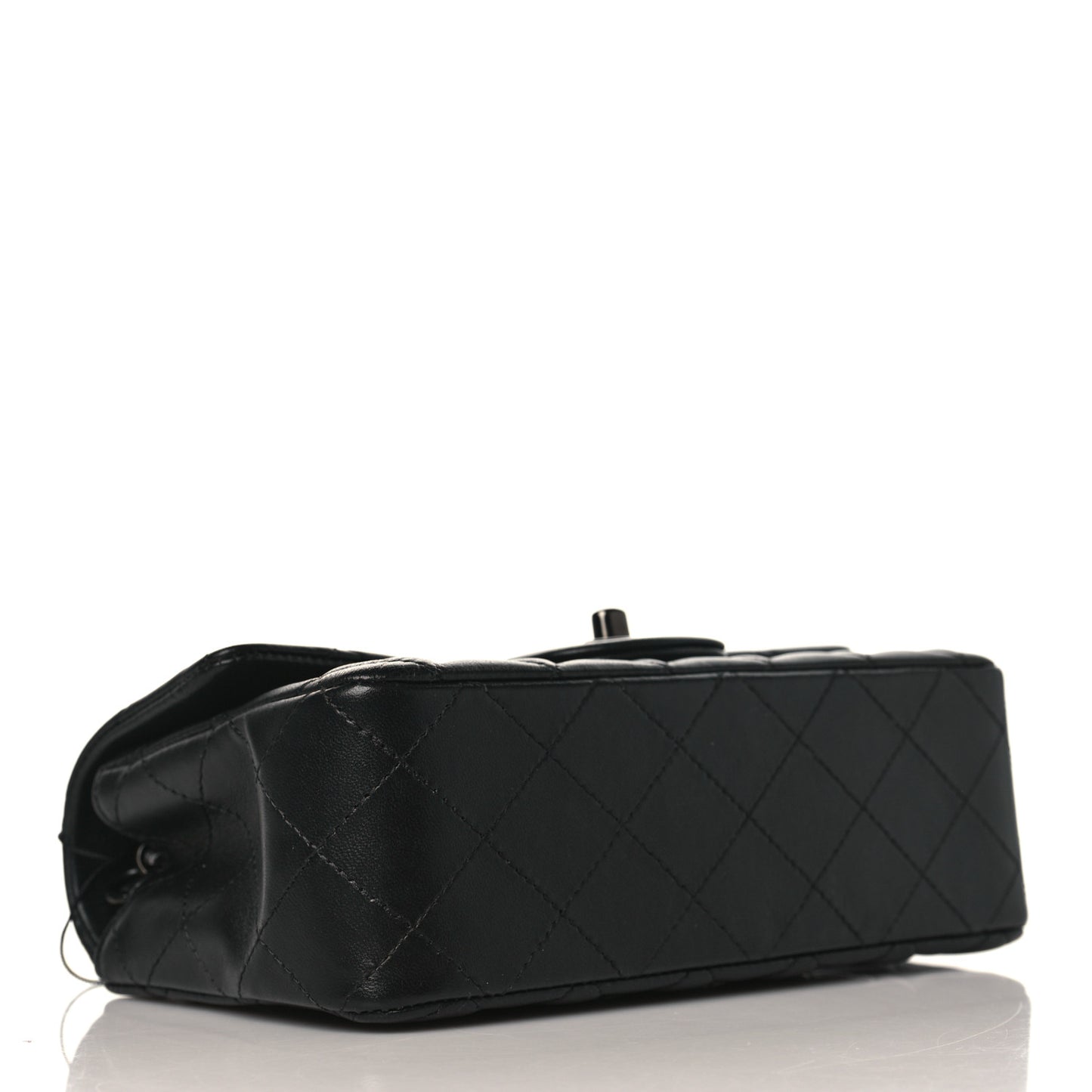 Lambskin Quilted Mini Rectangular Flap So Black