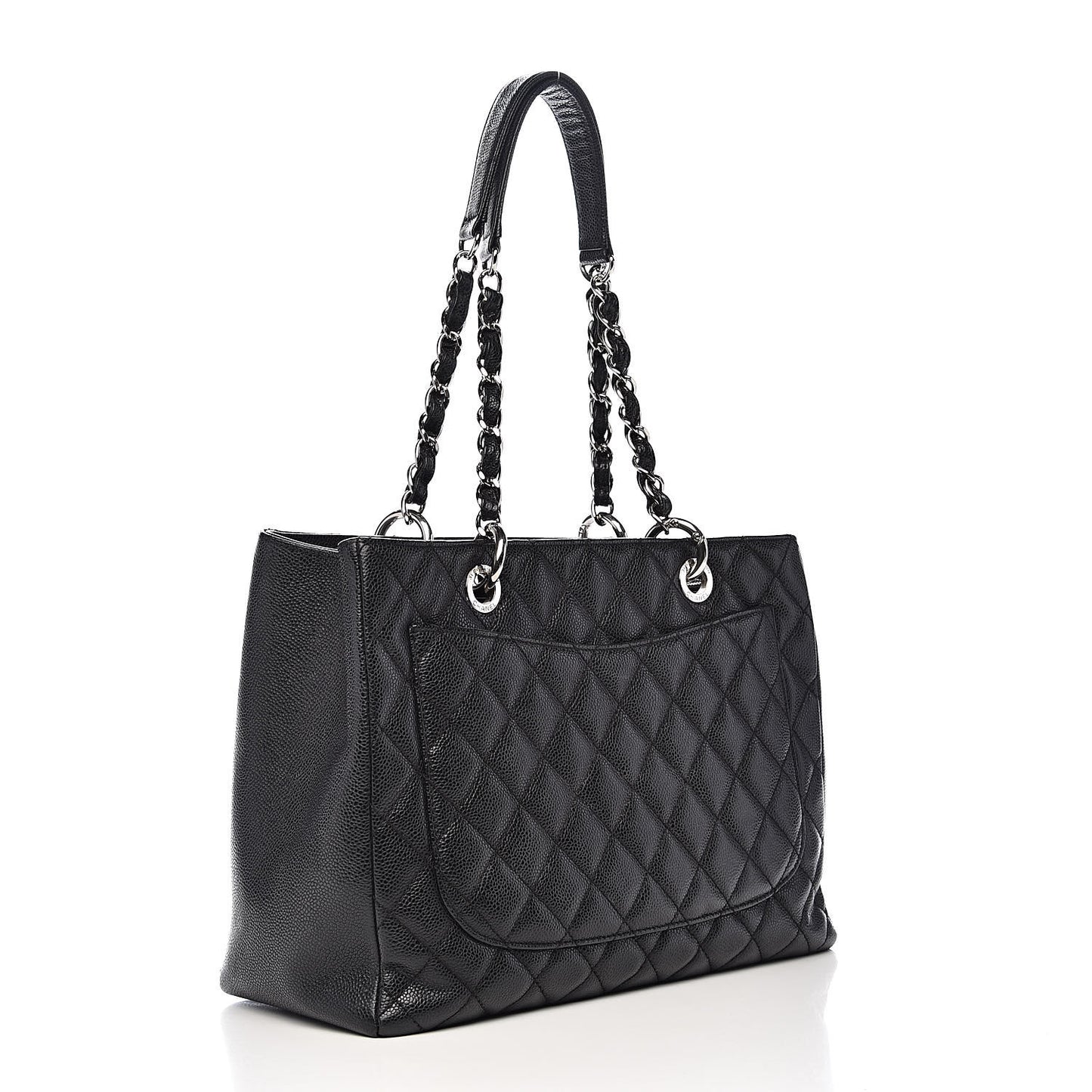 Caviar Quilted Grand Shopping Tote GST Black
