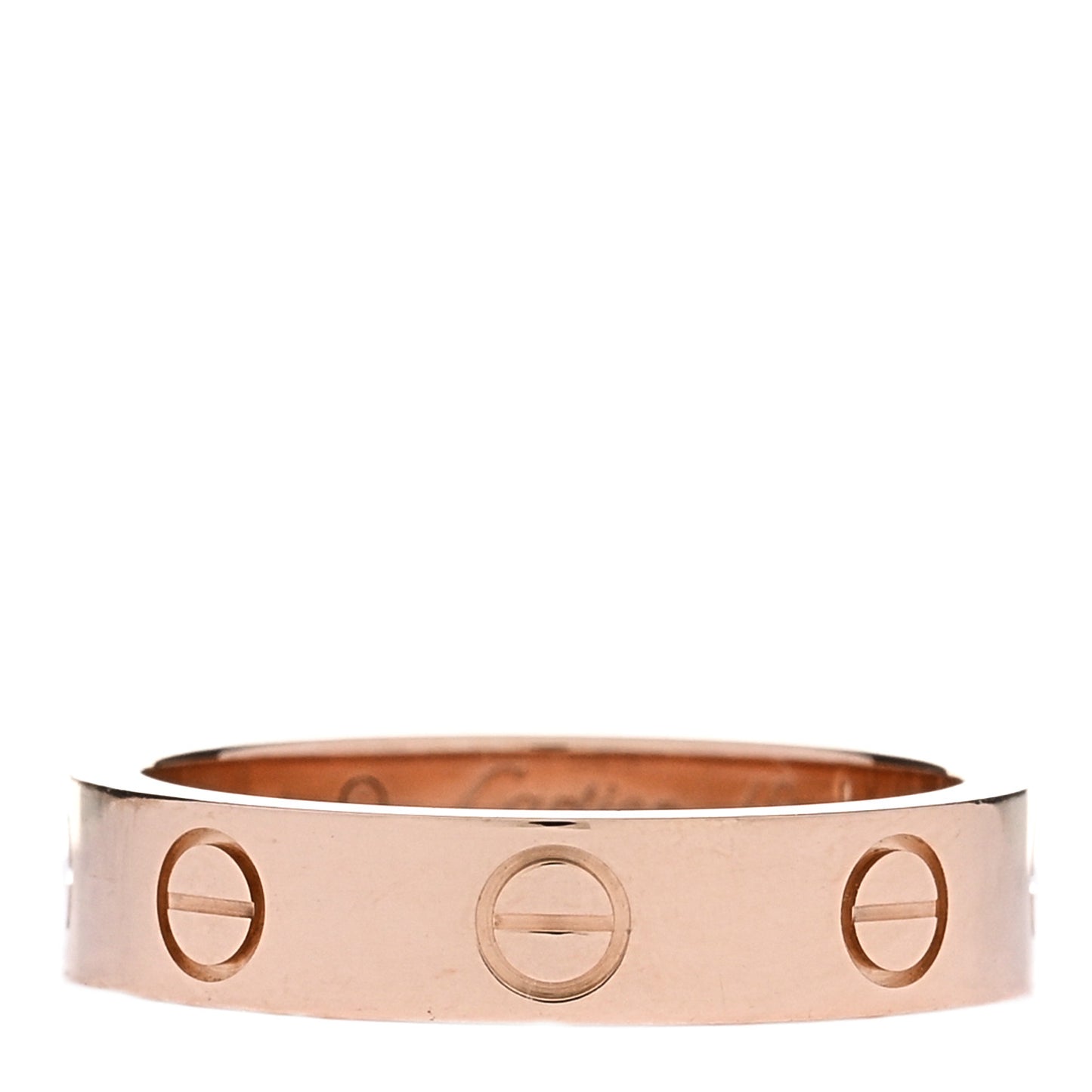 18K Pink Gold Diamond 4mm LOVE Wedding Band Ring 49 5