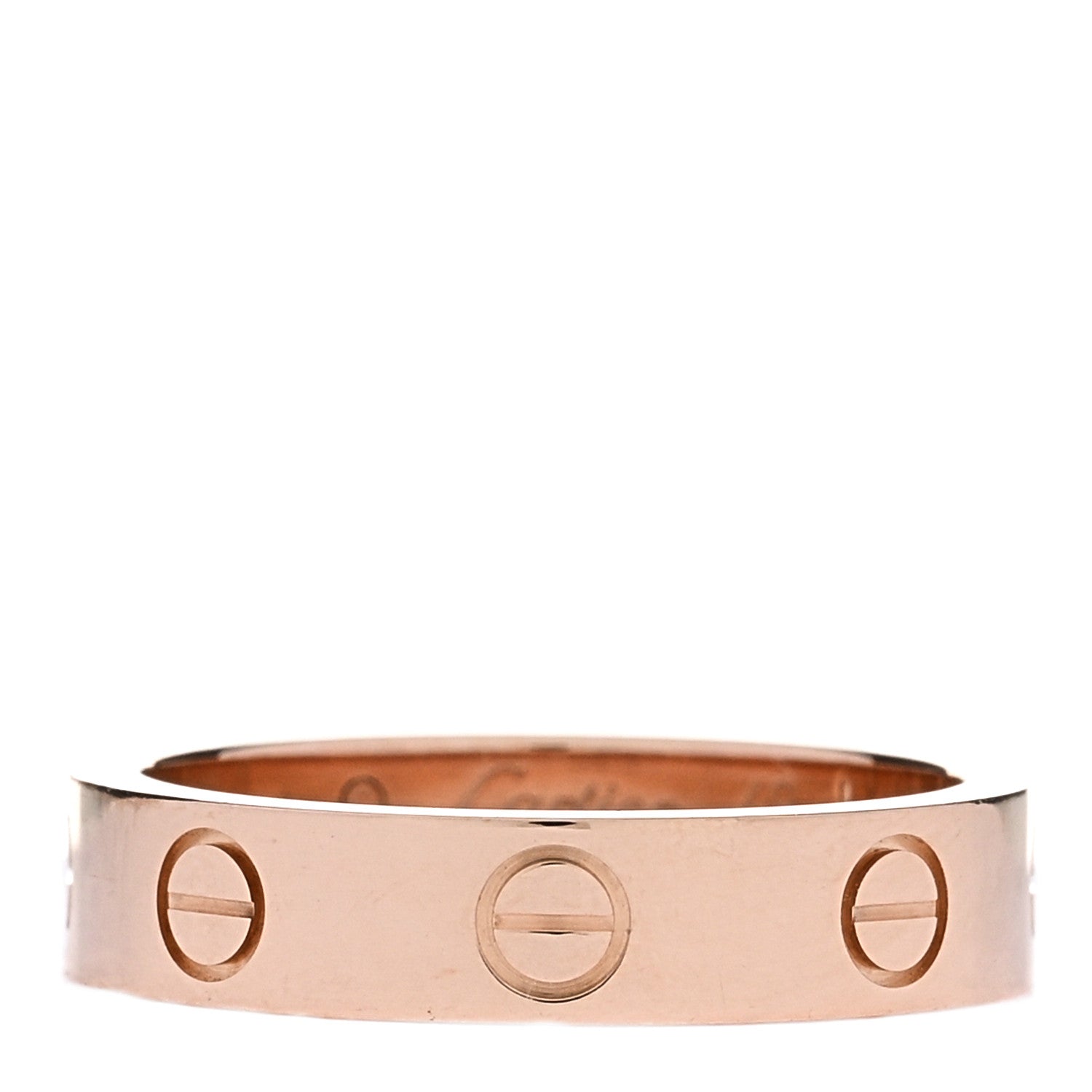 Cartier 18K Pink Gold Diamond 4mm LOVE Wedding Band Ring 49 5 3 of 5