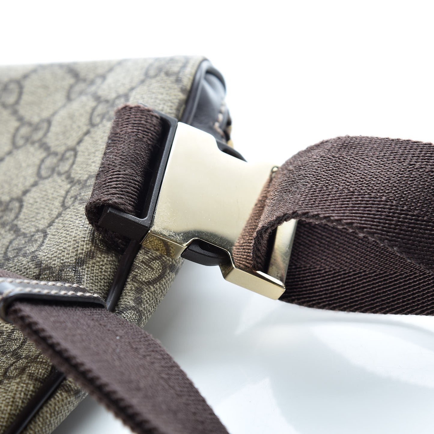 GG Plus Monogram Belt Bag Dark Brown