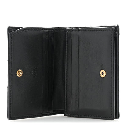 Gucci Calfskin Matelasse GG Marmont Card Case Wallet Black 5 of 11