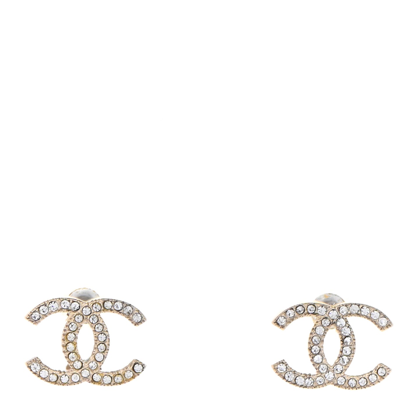 Crystal CC Earrings Gold