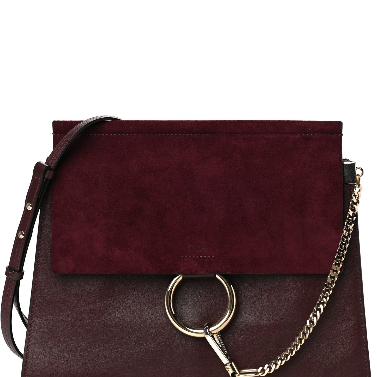 Calfskin Suede Medium Faye Shoulder Bag Intense Violine