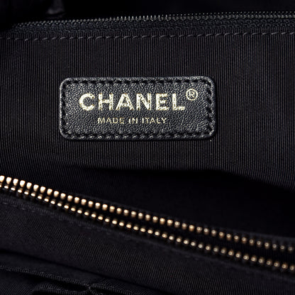 Chanel Calfskin Quilted Boy Shopping Tote Black 6 of 8
