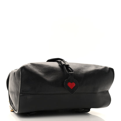 Gucci Calfskin Web GG Marmont Flap Chain Backpack Black 4 of 13