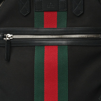Gucci Techno Canvas Appia Calfskin Web Tote Backpack Black 8 of 10