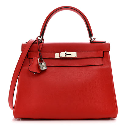 Hermes Evercolor Kelly Retourne 28 Rouge Tomate 1 of 18