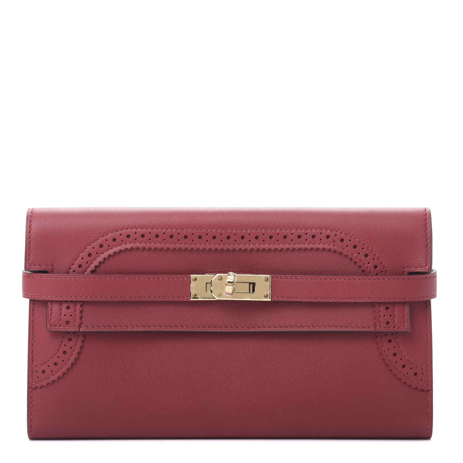 Hermes Swift Ghillies Kelly Longue Wallet Rouge Grenat 1 of 8