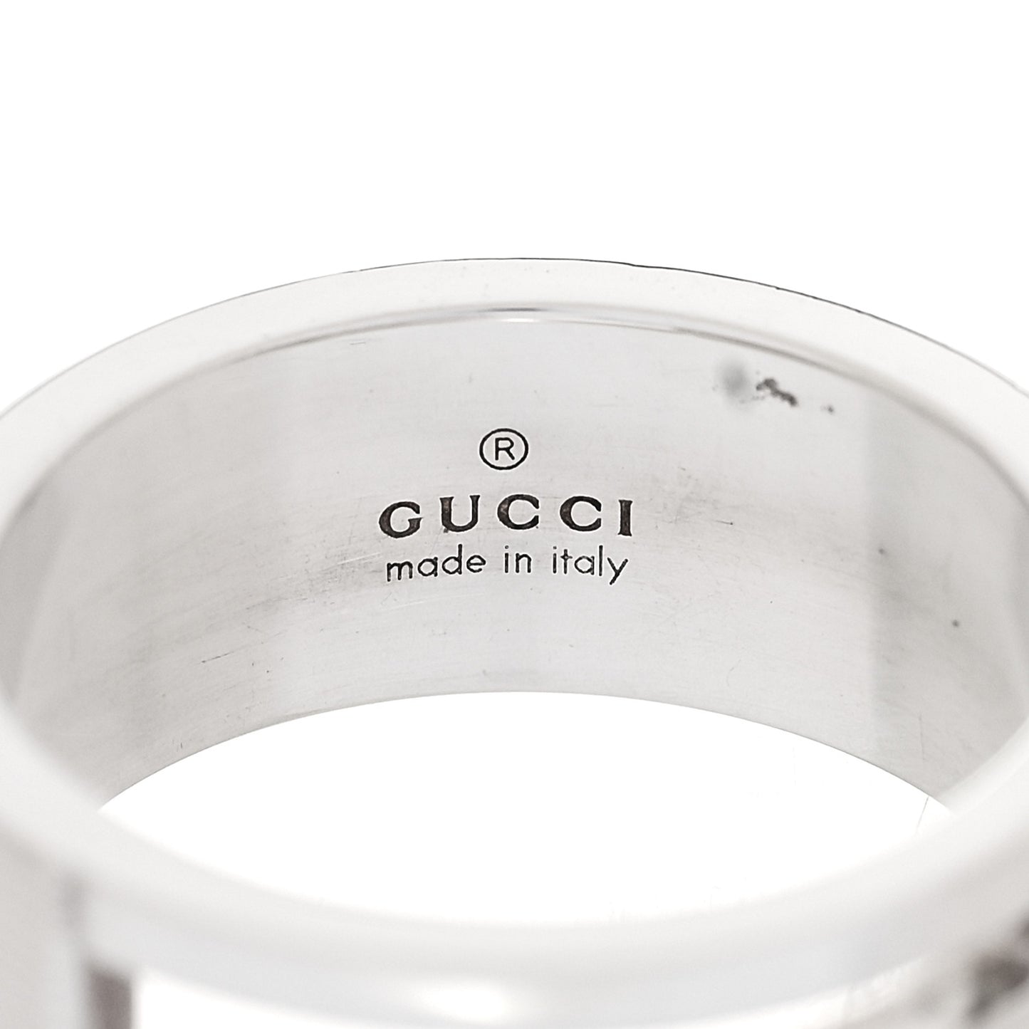 Sterling Silver G Cutout Ring 56 7.5
