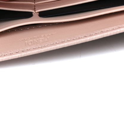 Fendi Vitello Cruise F is Fendi Bi-Color FF 1974 Embossed Continental Envelope Wallet On Chain Maya Black Light Rose 7 of 11