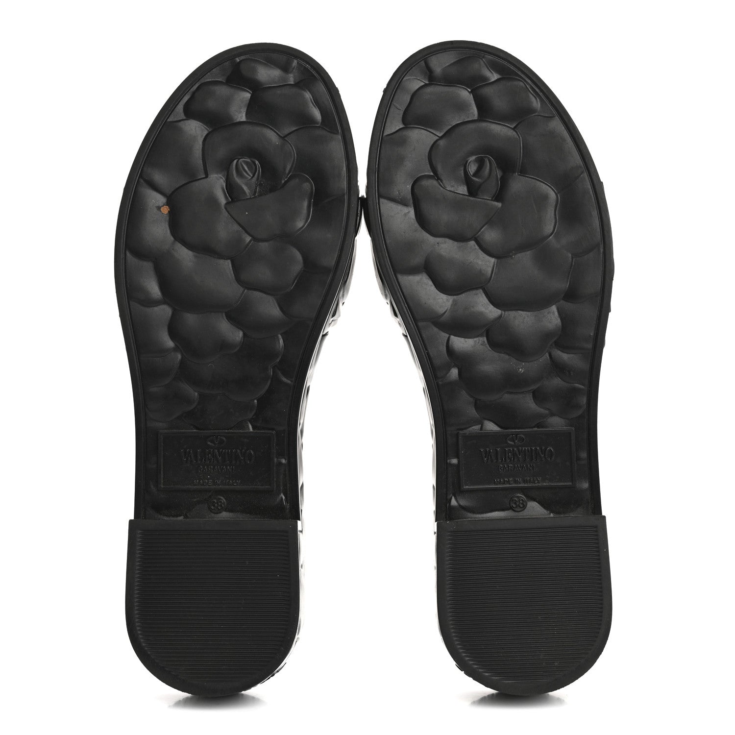 Valentino Garavani Rubber Atelier 03 Rose Edition 25/40mm Platform Slide Sandals 38 Black 6 of 12