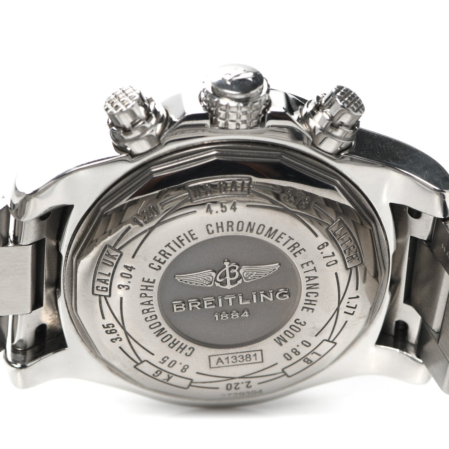 Breitling Stainless Steel 43mm Avenger II Chronograph Automatic Watch Volcano Black A13381 4 of 6