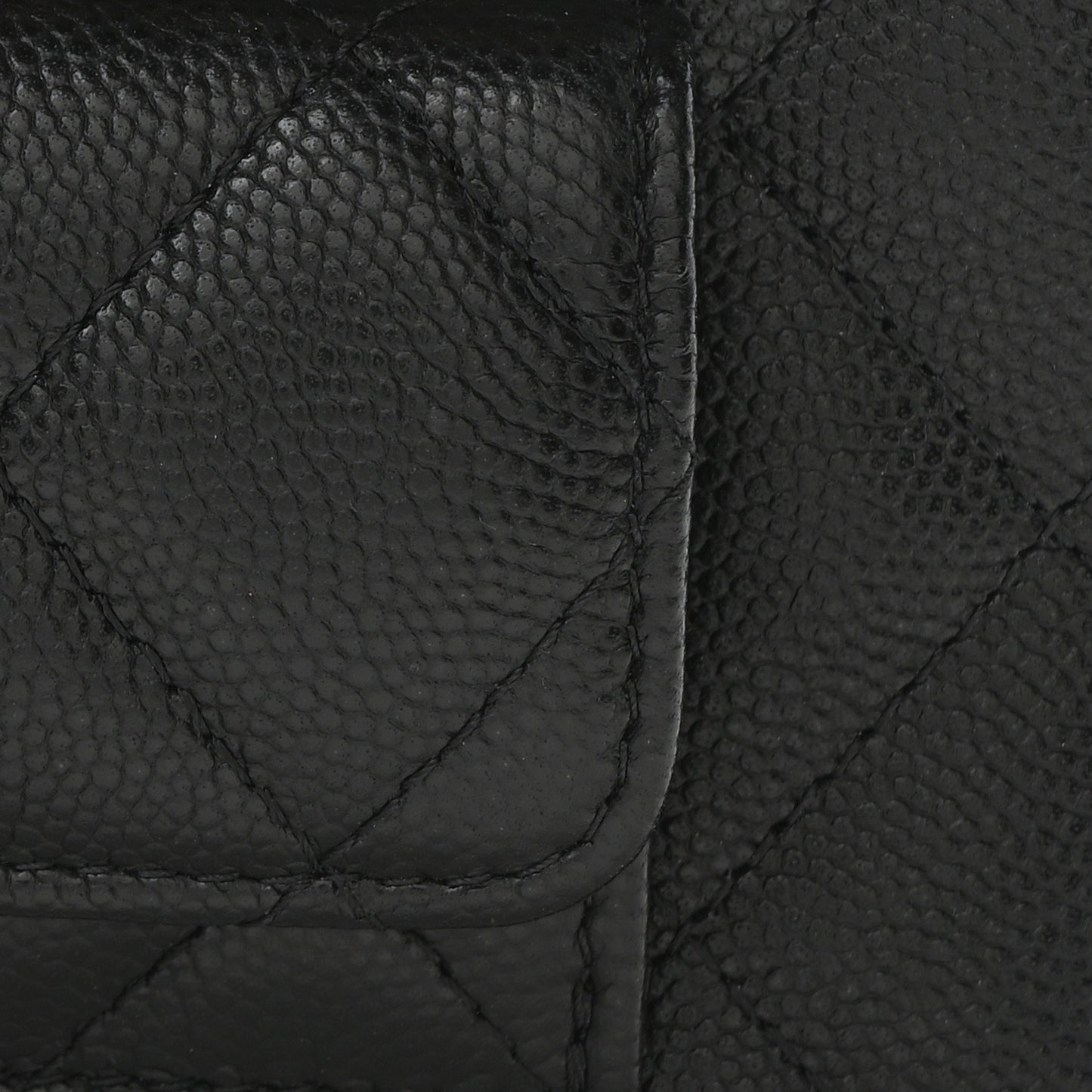 Caviar Quilted Polly Pocket East West Top Vanity With Chain Black