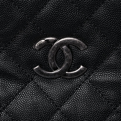 Chanel Caviar Quilted Large Coco Handle Shopping Tote Black 10 of 16