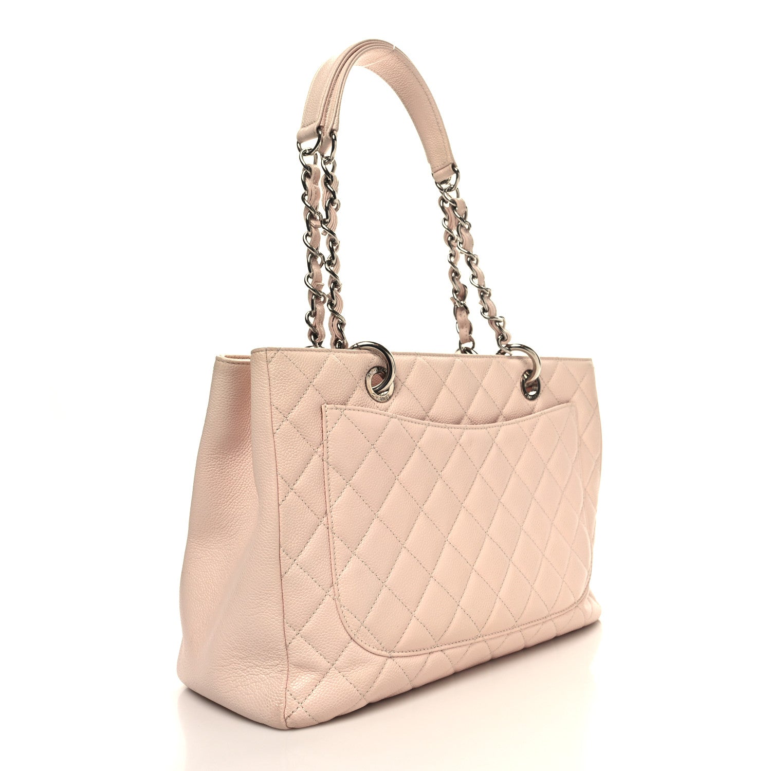 Chanel Caviar Quilted Grand Shopping Tote GST Light Pink 3 of 15
