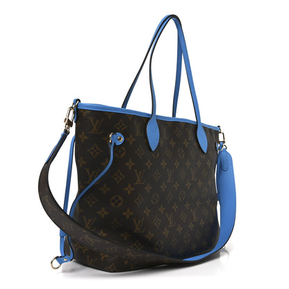 Louis Vuitton Monogram Inside Out Neverfull Bandouliere MM Gaston Blue 3 of 9