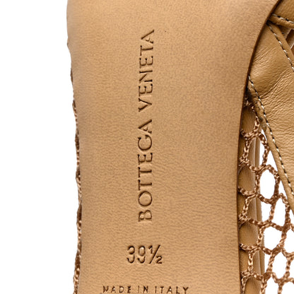 Bottega Veneta Mesh Nappa Chunky Chain Sandals 39.5 Beige Pony 7 of 8