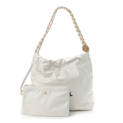 Chanel Calfskin Quilted Small Chanel 22 White 1 of 11