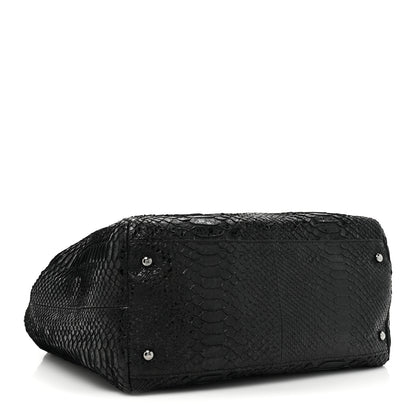 Chanel Snakeskin Accordion Tote Black 4 of 15