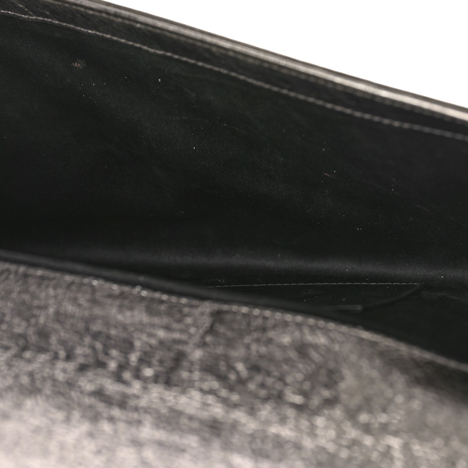 Saint Laurent Metallic Calfskin Large Belle De Jour Clutch Dark Silver 5 of 8