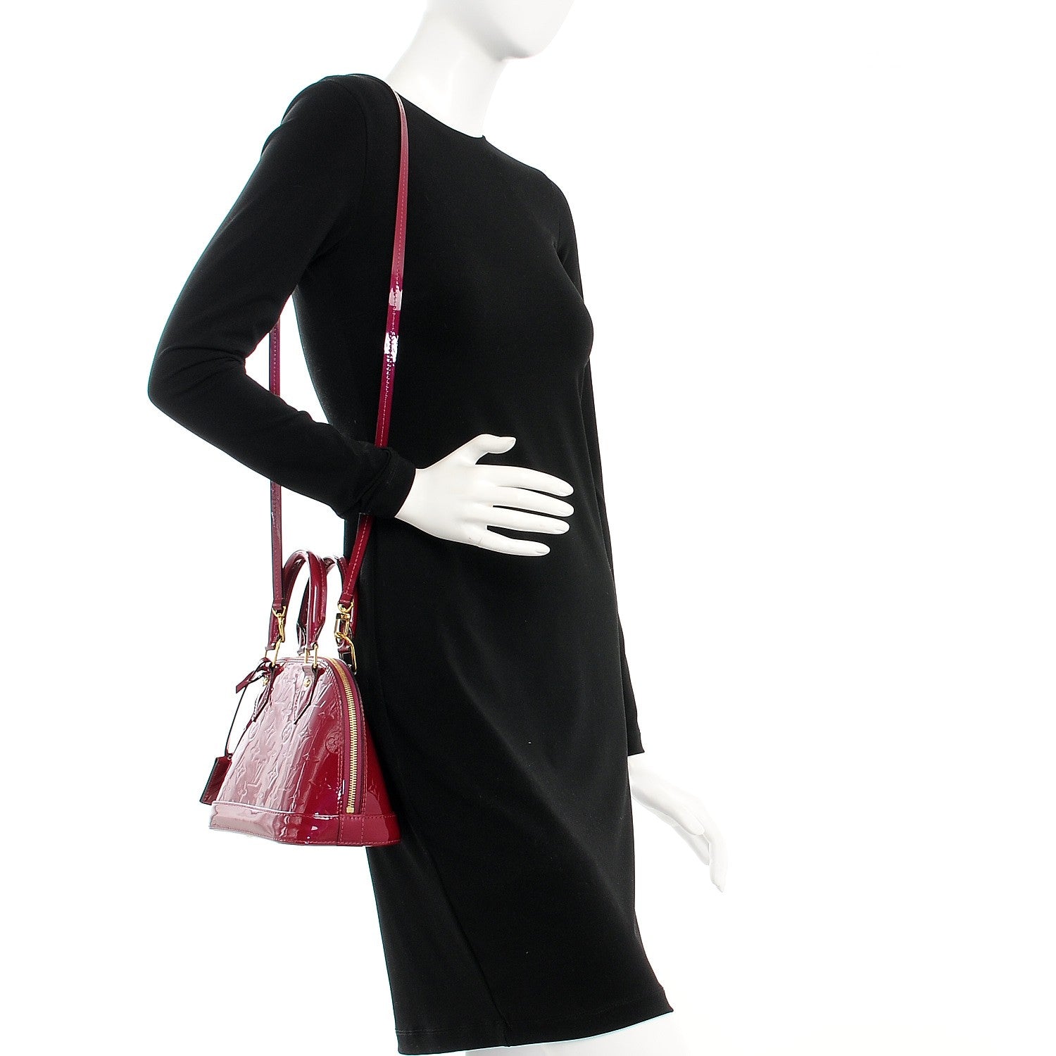 Louis Vuitton Vernis Alma BB Magenta 2 of 9