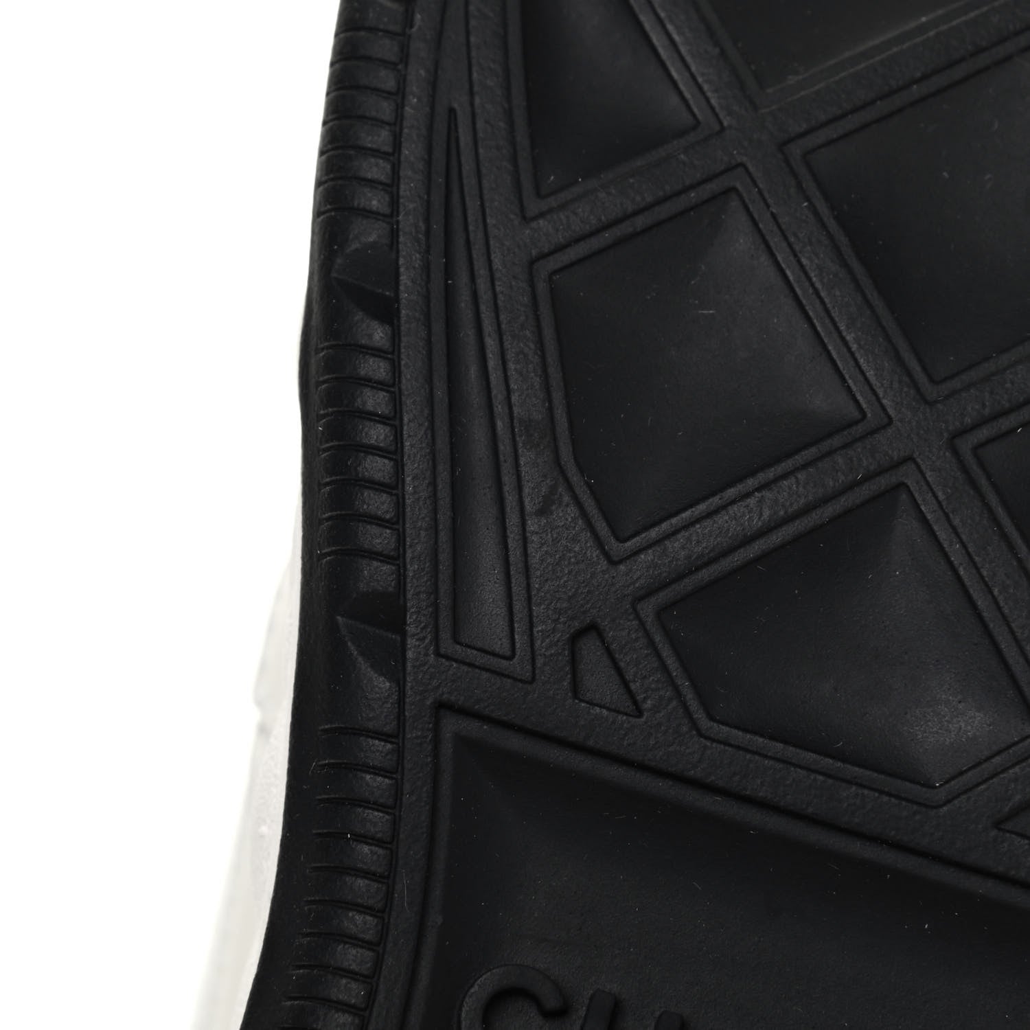 Chanel Velvet Calfskin Mixed Fibers CC Sneakers 37.5 Ivory Black 9 of 10