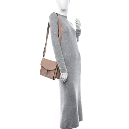 Burberry Calfskin Perforated Small Macken Crossbody Bag Pale Fawn Pink 2 of 11