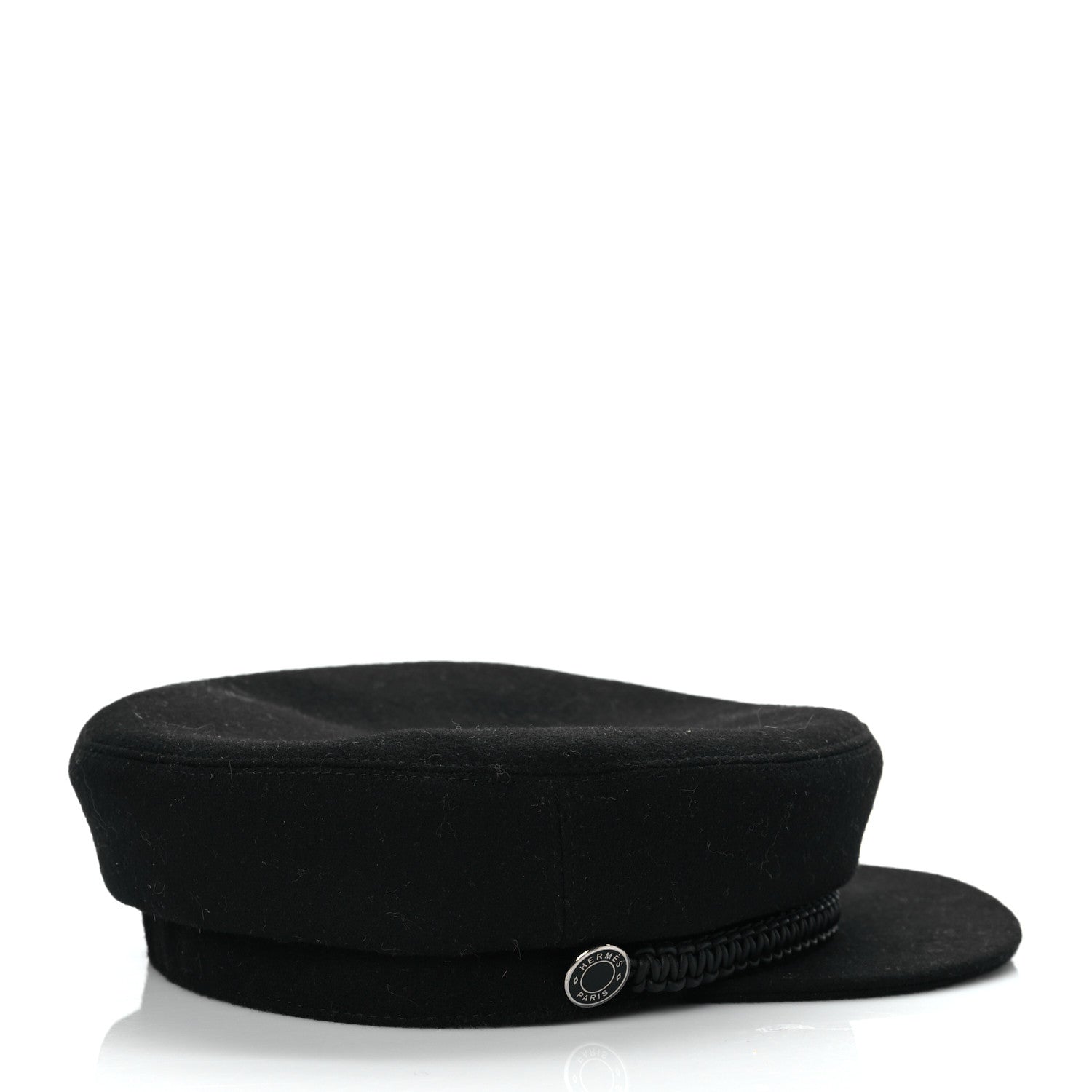 Hermes Cashmere Swift Womens Deauville Cap 58 Black 4 of 7