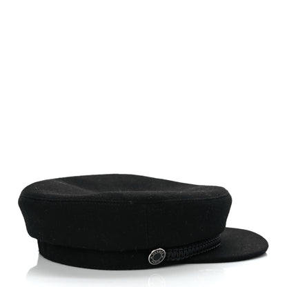 Hermes Cashmere Swift Womens Deauville Cap 58 Black 4 of 7
